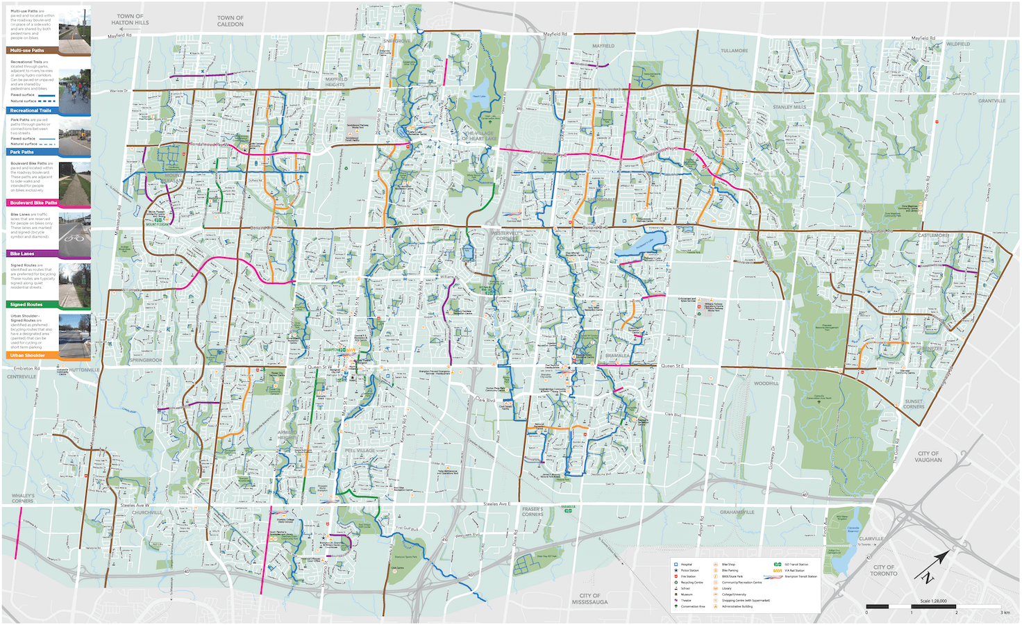 2018 Brampton Cycling Map