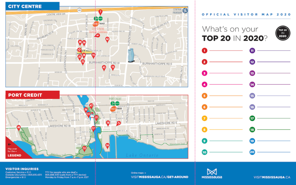 2020 Mississauga visitor guide layout page 2