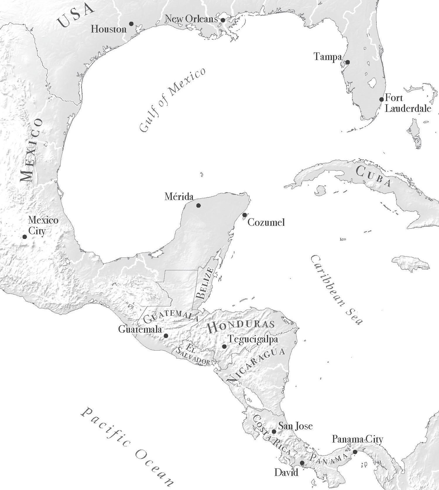 Central America - detail of final design draft - Learjet Diaries book project