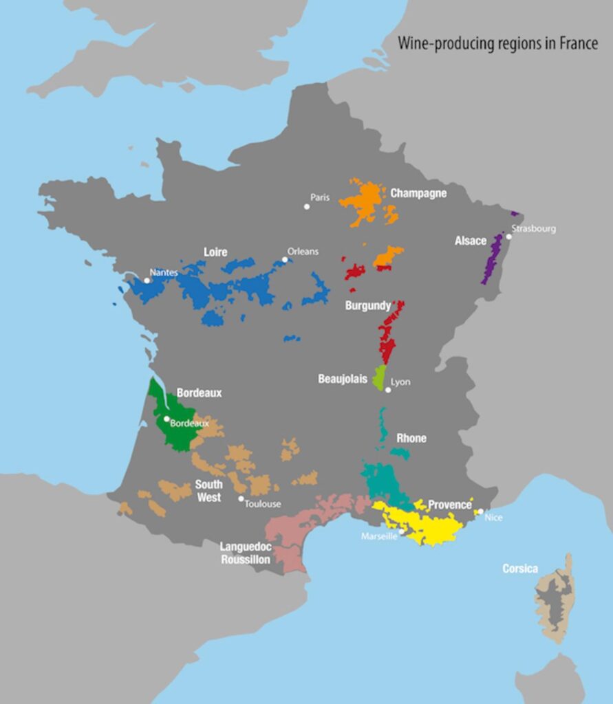 france wine map