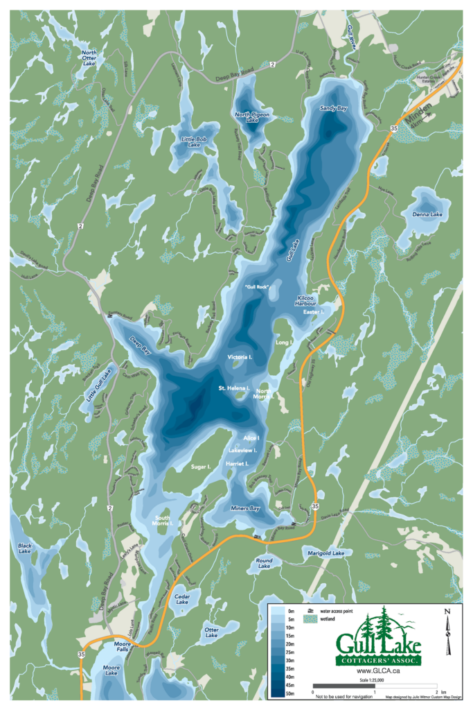 Map of Gull Lake for the Cottagers' Association