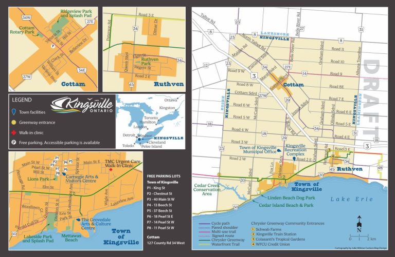 draft of Town of Kingsville tourist map